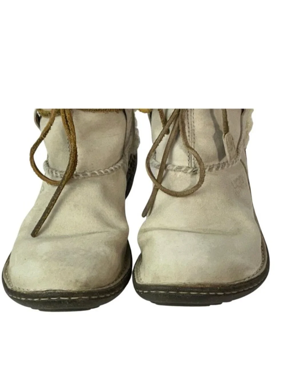 UGG Australia Ankle Boots Womens Cove Suede Leather 5178 Beige Cream US size 9